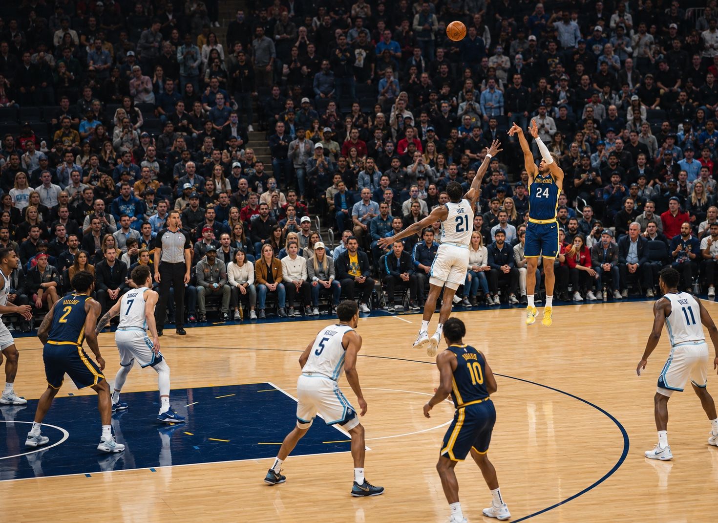 AI-tracked basketball match highlight